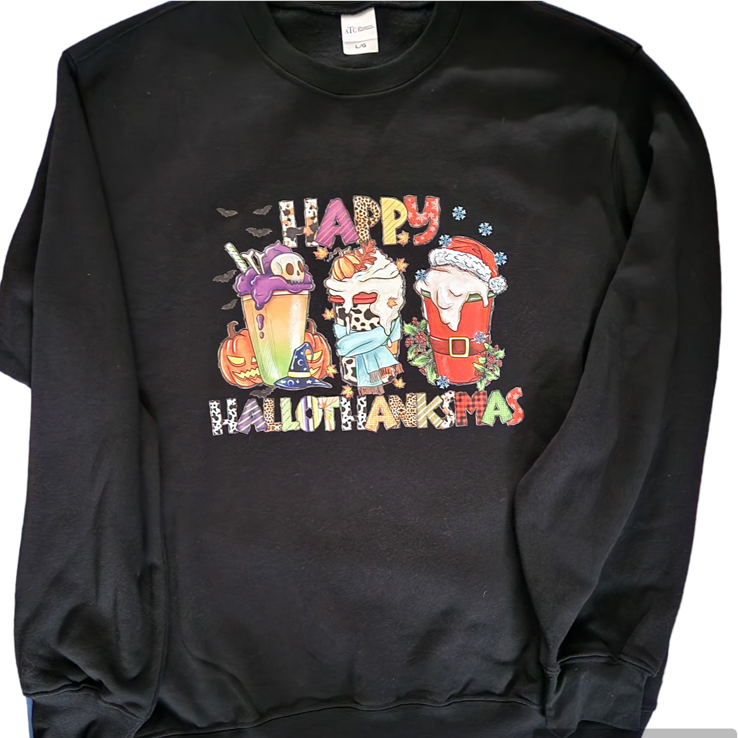 Happy Hallothanksmas Hoodie - Large / Sweatshirt - Hoodie