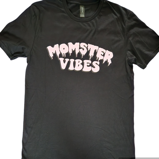 Momster Vibes Short Sleeve T-Shirt - Medium / Black - Tee Shirts