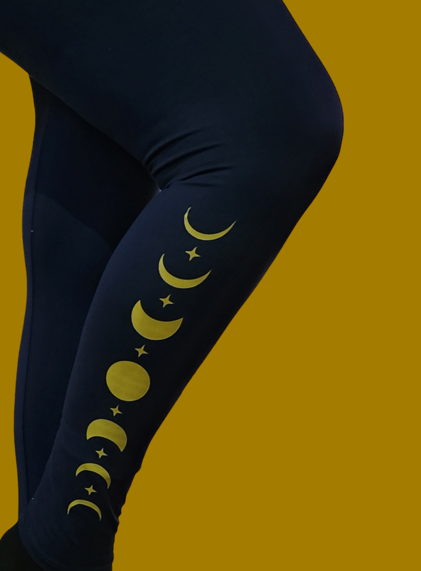 Moon Phase Leggings Black - Leggings