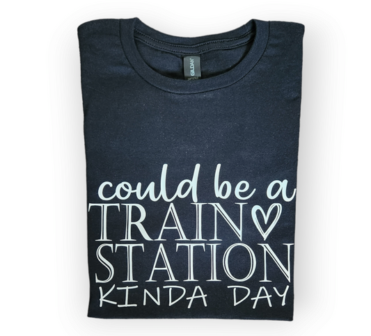 Train Station Short Sleeve Tee - Medium / Black