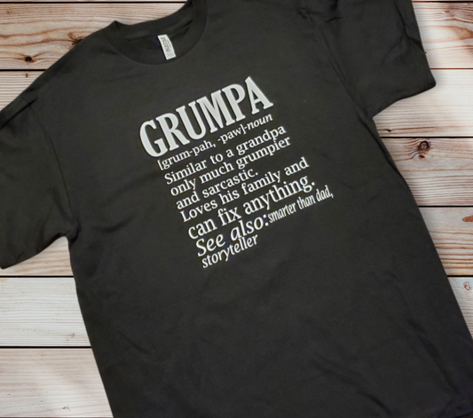 Grumpa Tee - Large / Black - Tee Shirt